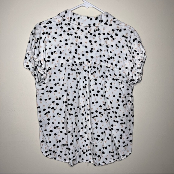 RACHEL Rachel Roy Patterned Rayon Button Down Blouse Size Medium - Picture 2 of 9